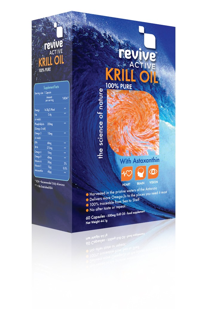 Krill Oil  - 60 Capsules - Contain astaxanthin, for reducing inflammation, and exist in the superior phospholipid form. 